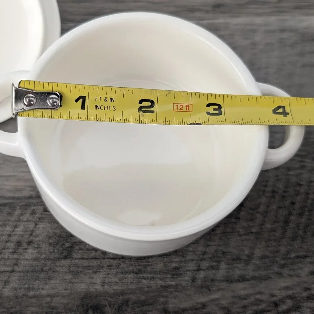 White Ceramic Mini Cocotte with Floral Design on Lid